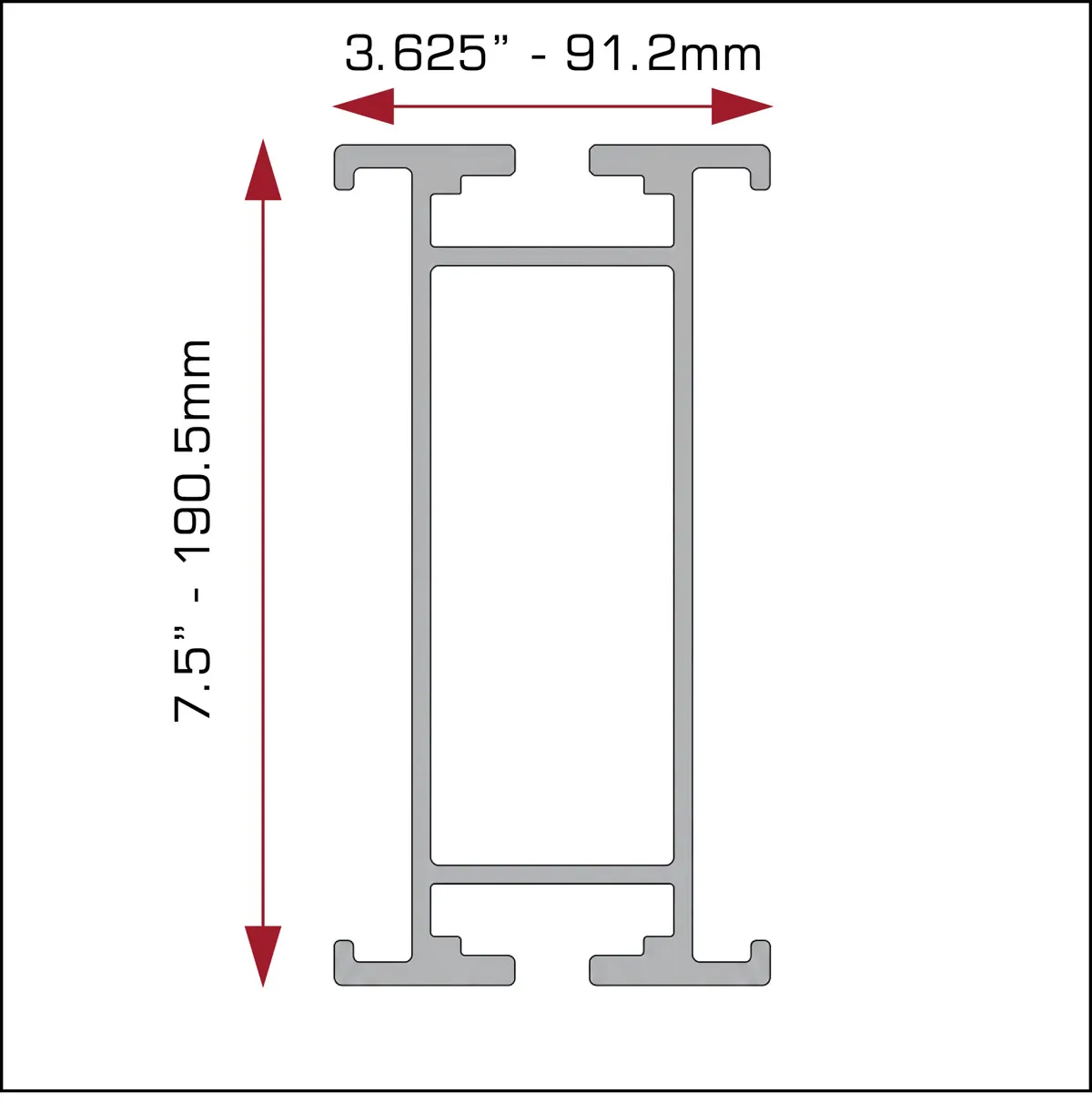 H750 Aluminijasti nosilec